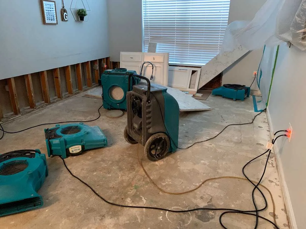 Dehumidifier in flood-cut room for Water Extraction & Removal in Arden Hills